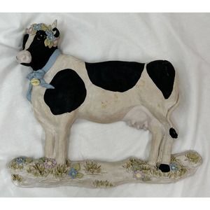 June Sears For J II Designs California ~ Holstein Cow Wall Hanging Decor ~ USA